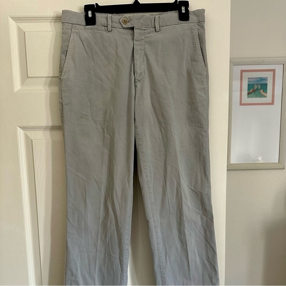 Men's 100% Cotton Gray Pants Size 32 Waist 31” Inseam - Picture 1 of 5
